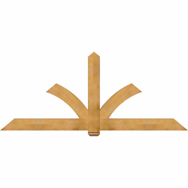 Ekena Millwork Redmond Rough Sawn Timber Gable Bracket, Western Red Cedar, 96"W x 40"H x 4"D x 6"F, 10/12 Pitch GBW096X40X0406RED00RWR - main